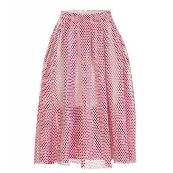 Maje Openwork Midi Pleated Knit Skirt -Size 3 large - Picture 1 of 11